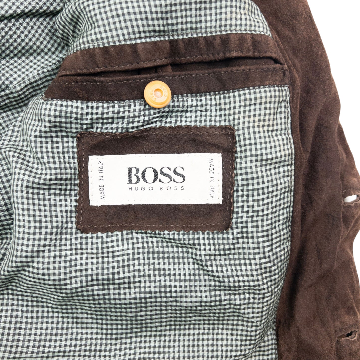 Vintage Hugo Boss Suede Button Up Jacket Size
