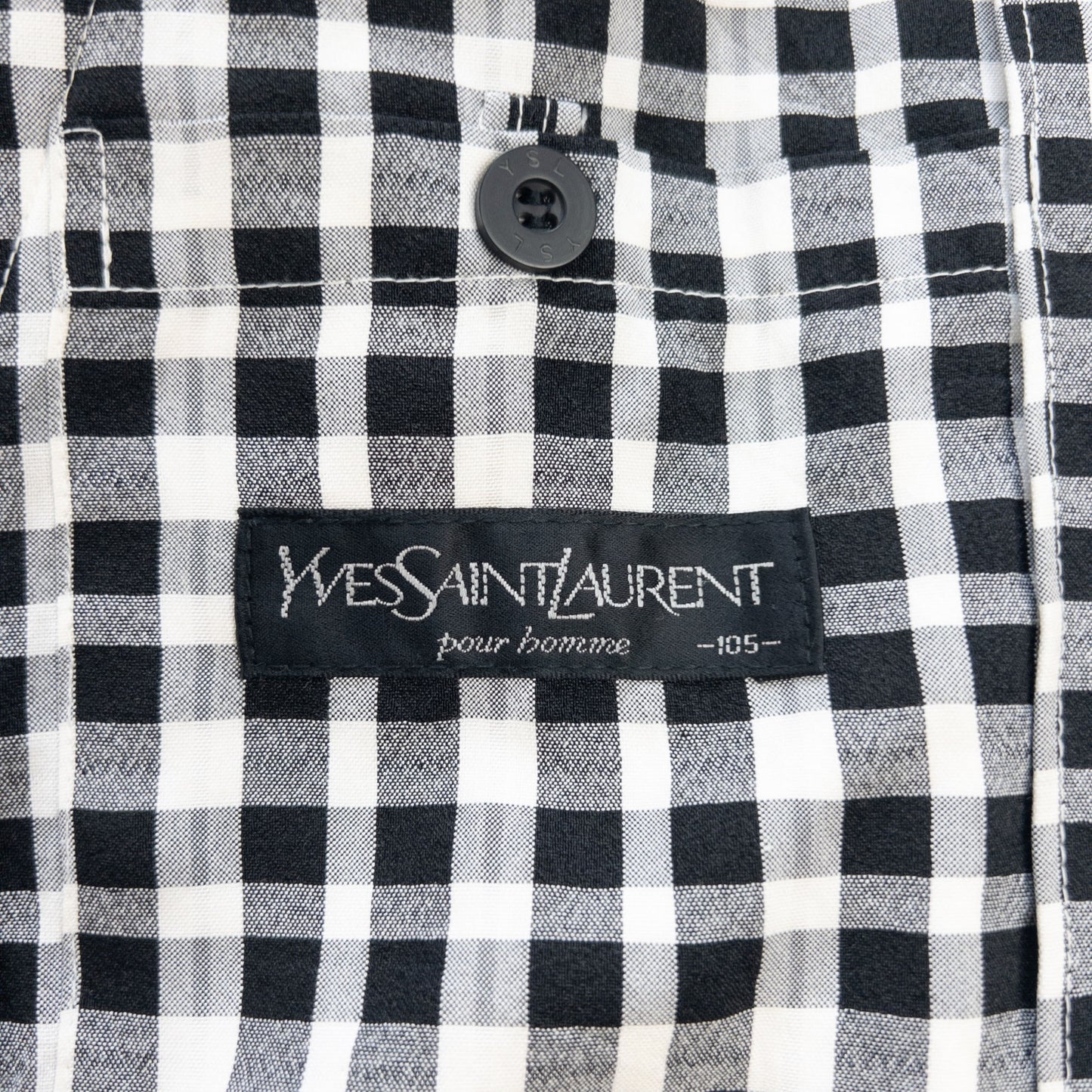 Vintage YSL Yves Saint Laurent Check Harrington Jacket Size L