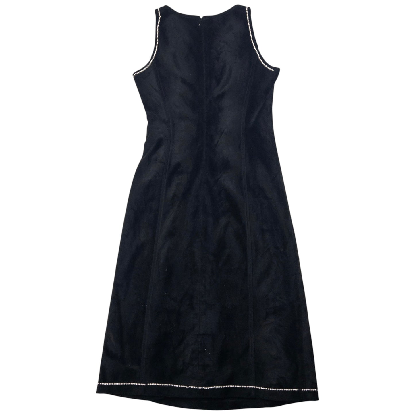 Vintage Armani Jeans Velour Diamonte Trim Dress Womens Size S