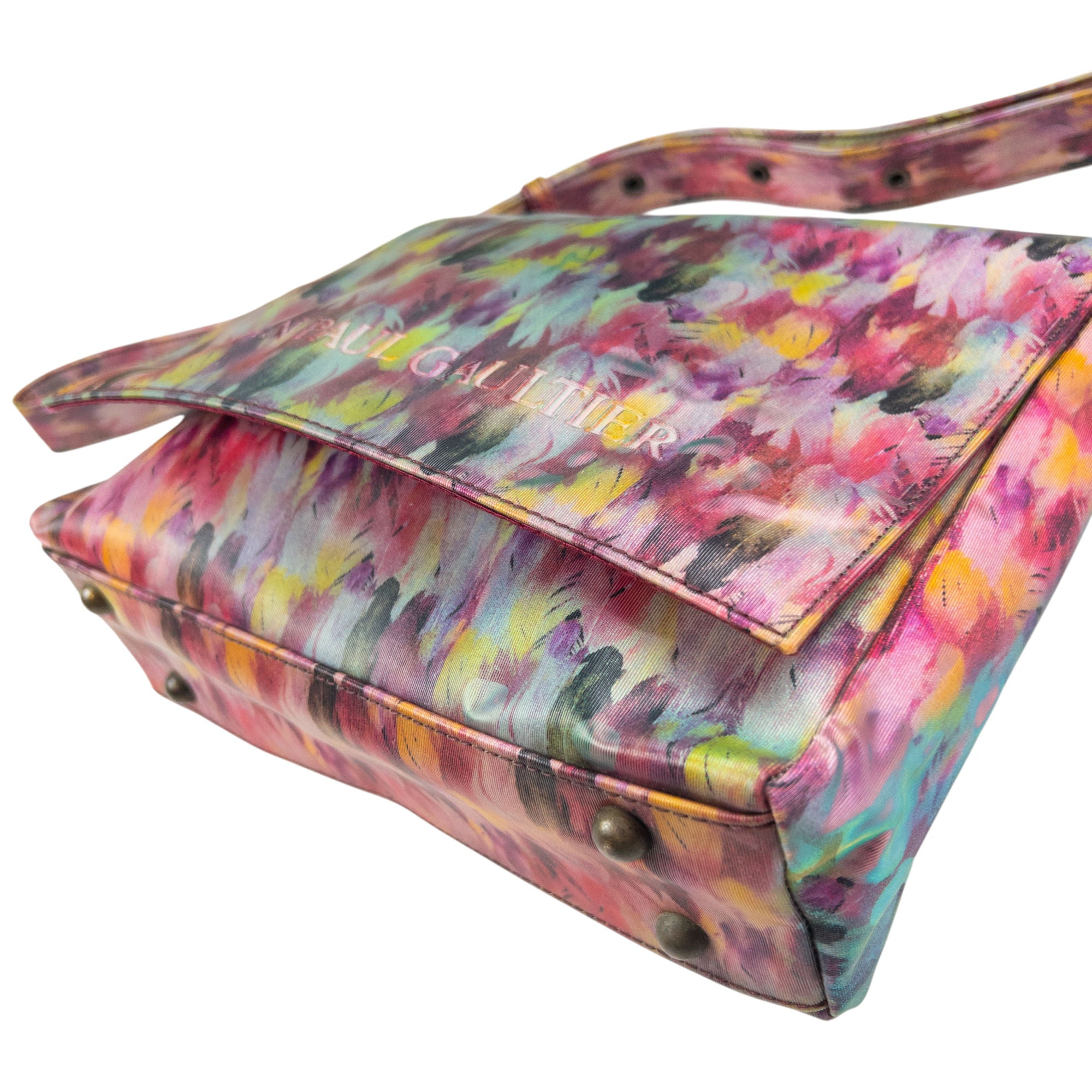 Vintage Jean Paul Gaultier Holographic Feather Shoulder Bag