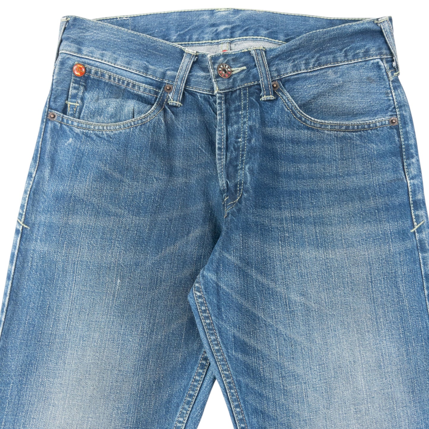 Vintage Puma X Evisu Double Gull Japanese Denim Jeans Size W30