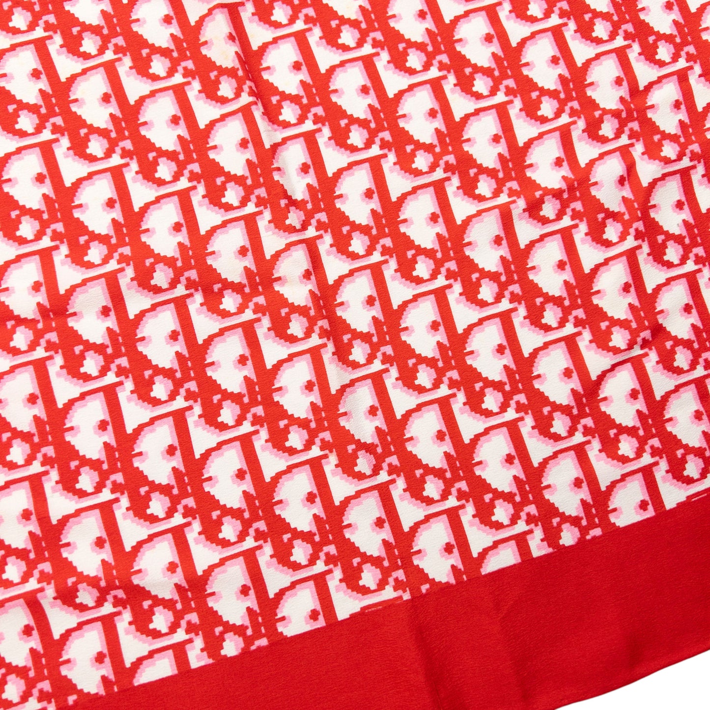 Vintage 90s Dior Monogram Pixel Silk Scarf