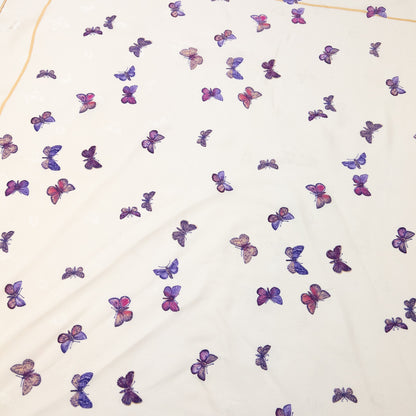 Vintage 2000s Dior Butterfly Print Silk Scarf