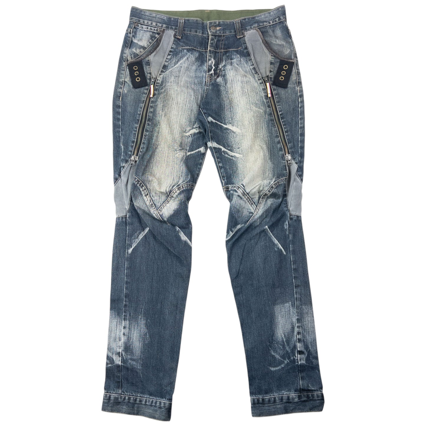 Vintage 2000s PPFM Multi Zip Denim Jeans Size W34