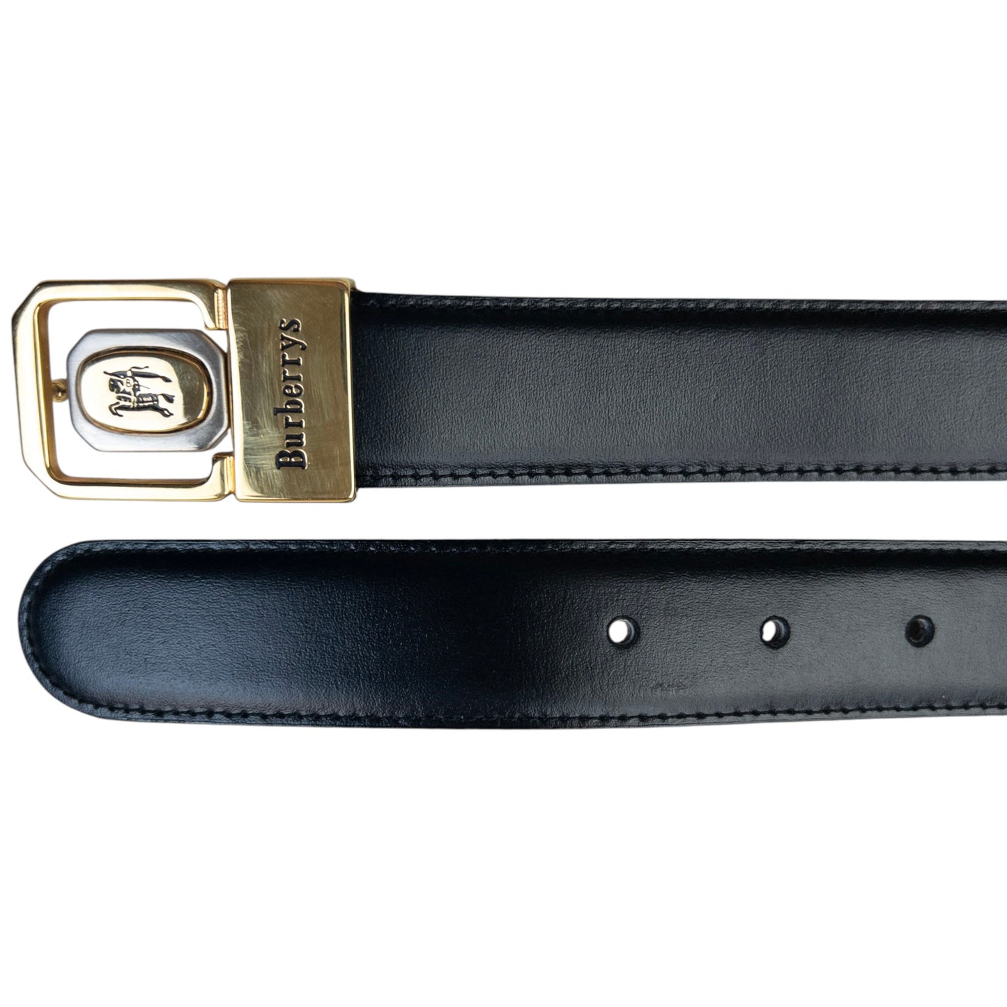 Vintage 90s Burberry Leather Belt Size L