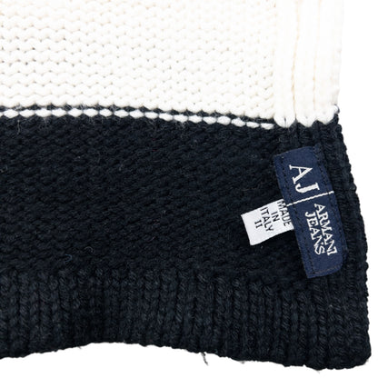 Vintage Armani Jeans Striped Knit Scarf