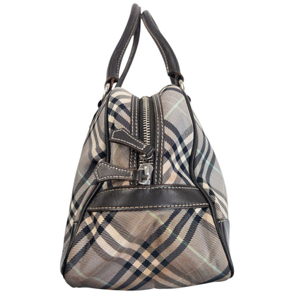 Vintage 2000s Burberry Blue Label Nova Check Handbag in grey, photo 3