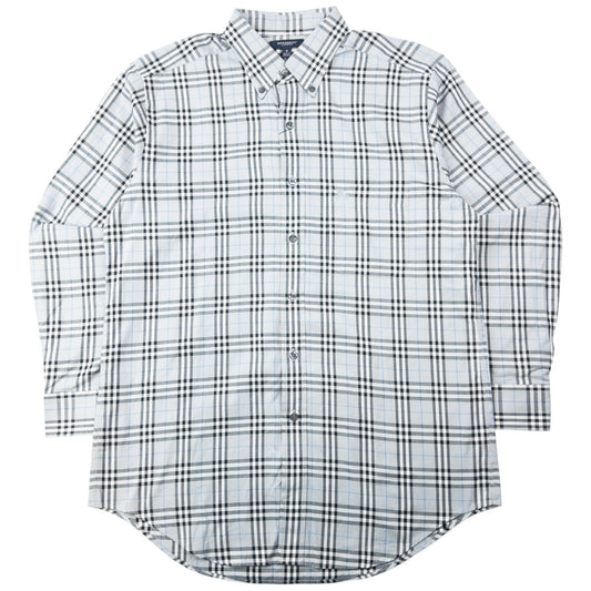 Vintage 2000s Burberry Nova Check Long Sleeve Button Up Shirt Size M
