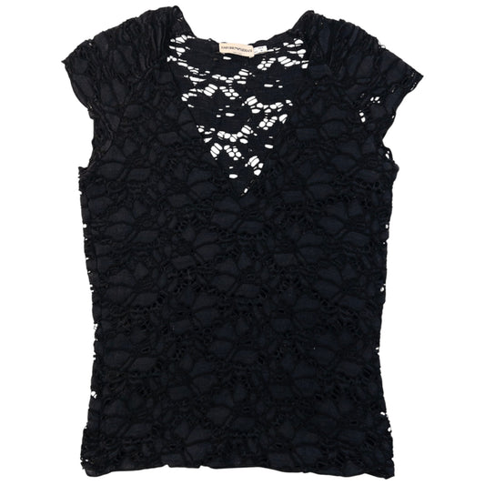 Vintage 2000s Emporio Armani Floral Lace Top Womens Size M