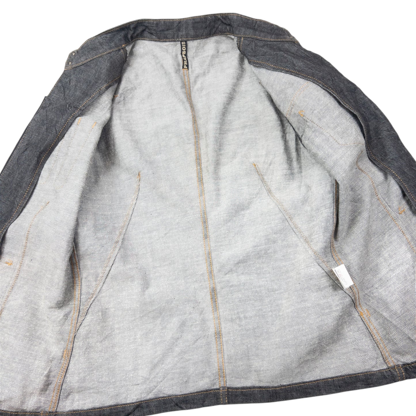 Vintage 90s Frapbois By Issey Miyake Zip Up Denim Jacket Size S