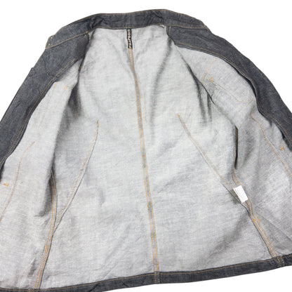 Vintage 90s Frapbois By Issey Miyake Zip Up Denim Jacket Size S
