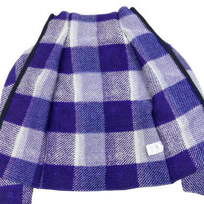 Vintage 90s Issey Miyake Checkered Zip Cardigan Womens SAMPLE Size S