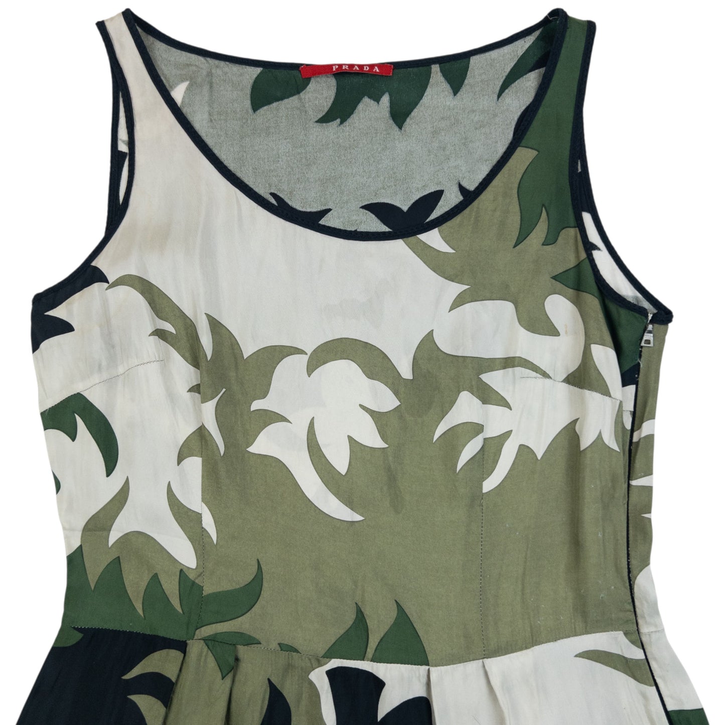 Vintage 2007 Prada Lightweight Camo Pattern Dress Size M