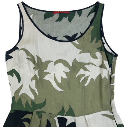 Vintage 2007 Prada Lightweight Camo Pattern Dress Size M