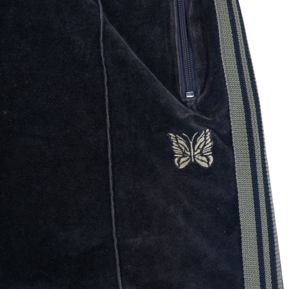 Needles Embroidered Velour Joggers in navy, photo 5