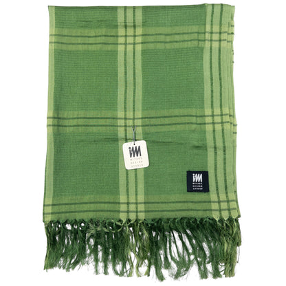 Vintage Issey Miyake Lightweight Checkered Tassel Scarf