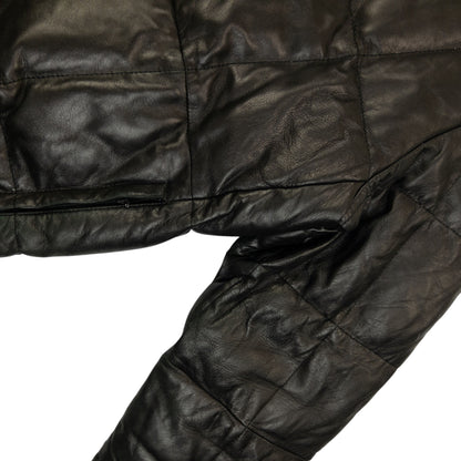 Vintage 2000s Yohji Yamamoto A.A.R Leather Puffer Jacket Size M