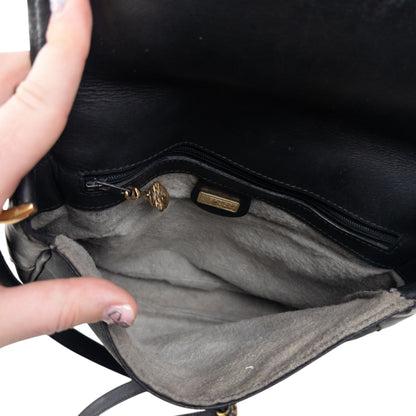 Vintage 80s Gucci Monogram Leather Crossbody Bag