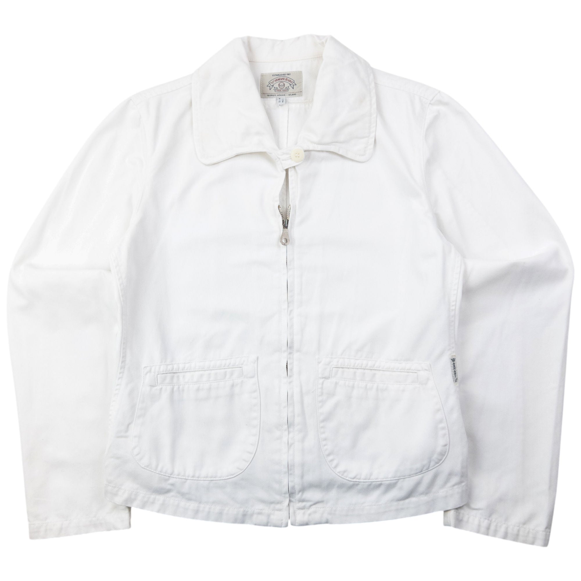 Vintage 90s Armani Jeans Zip Up Jacket Womens Size S