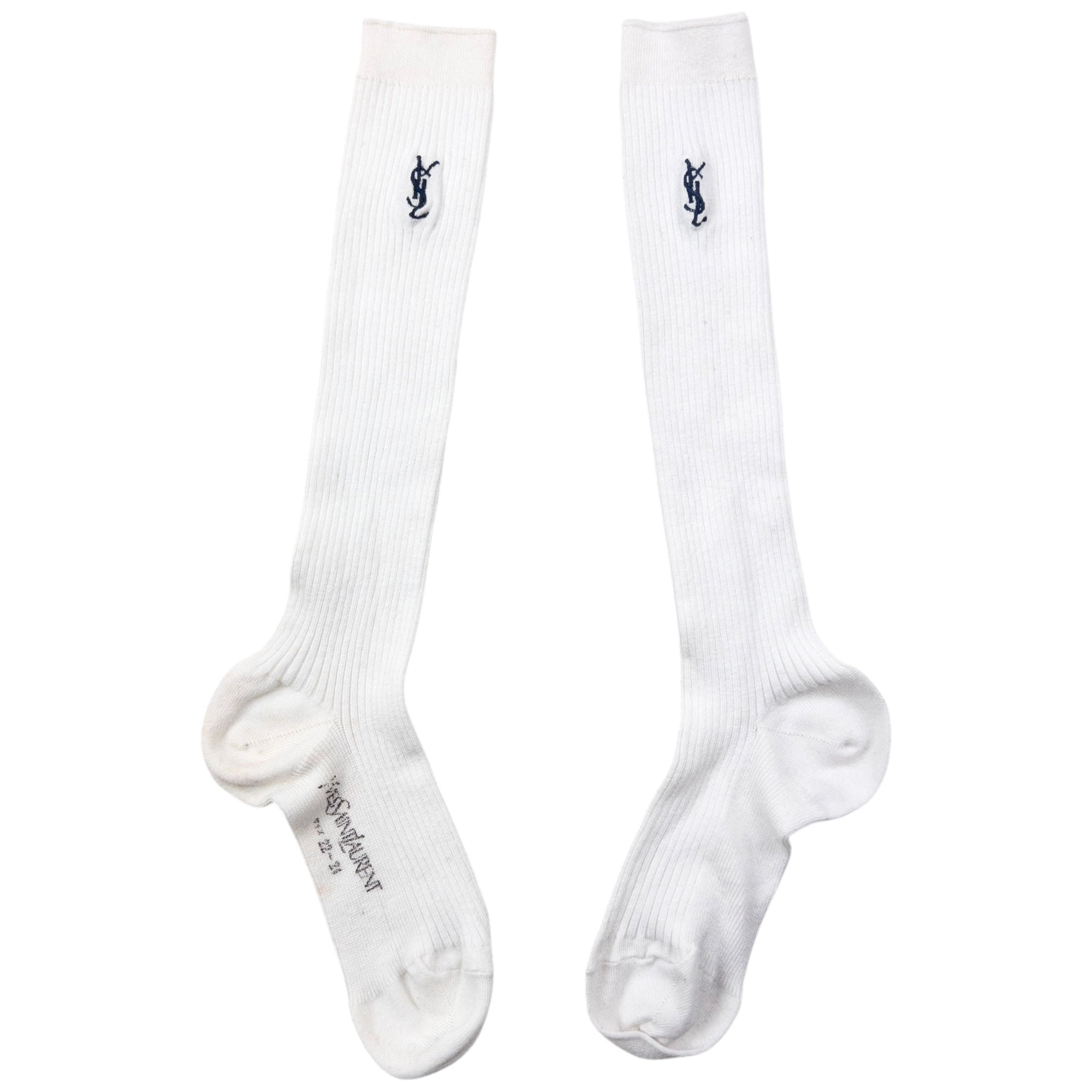 Vintage YSL Yves Saint Laurent Embroidered Socks