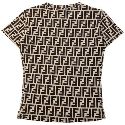 Vintage 90s Fendi Monogram Mesh T Shirt Womens Size S