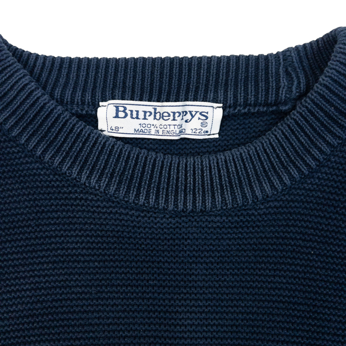 Vintage 90s Burberry Embroidered Knit Jumper Size L