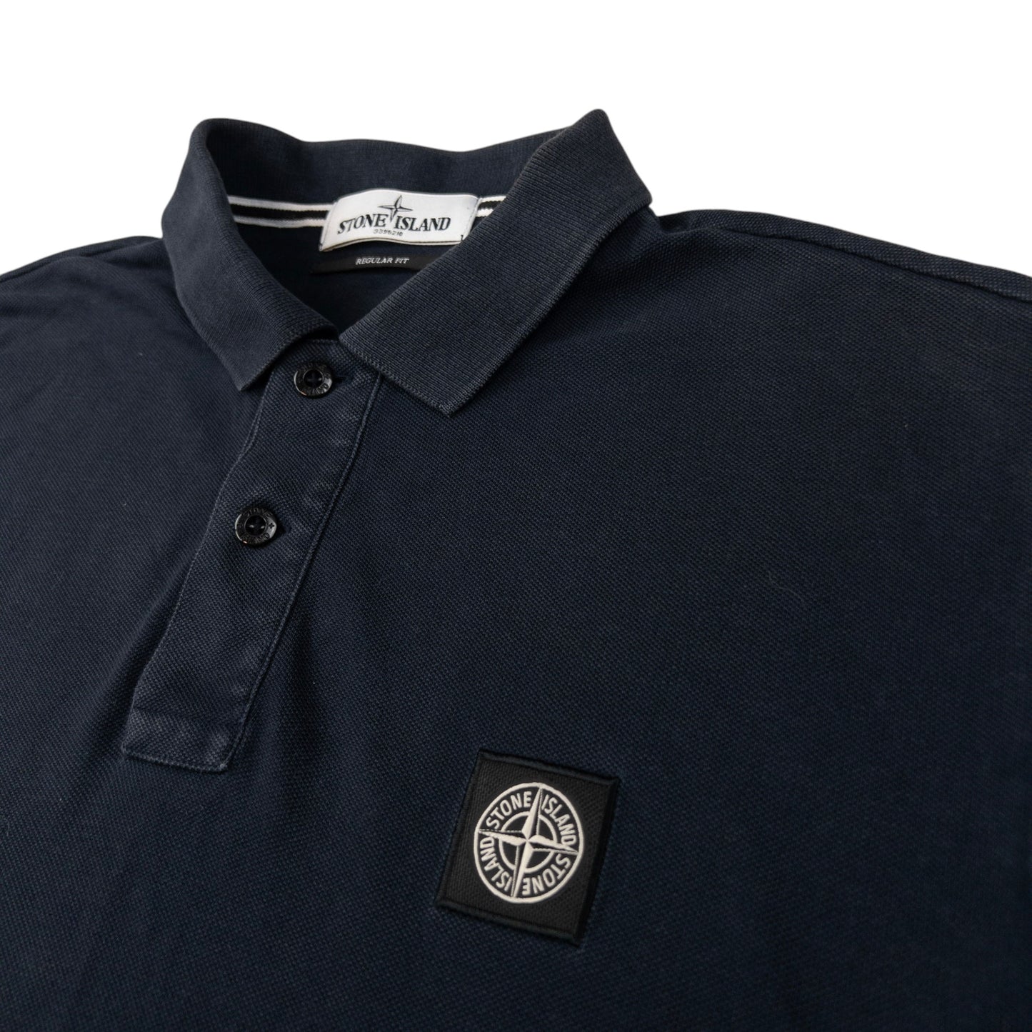 Vintage Stone Island Long Sleeve Polo Shirt Size L