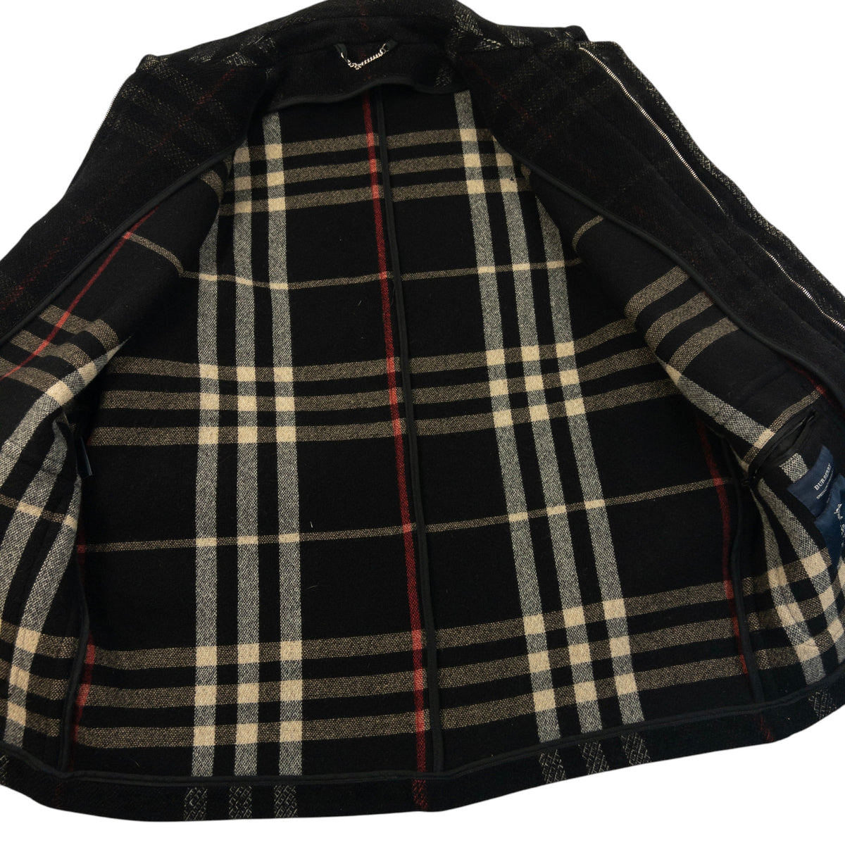 Vintage 2000s Burberry Nova Check Wool Jacket Size XL