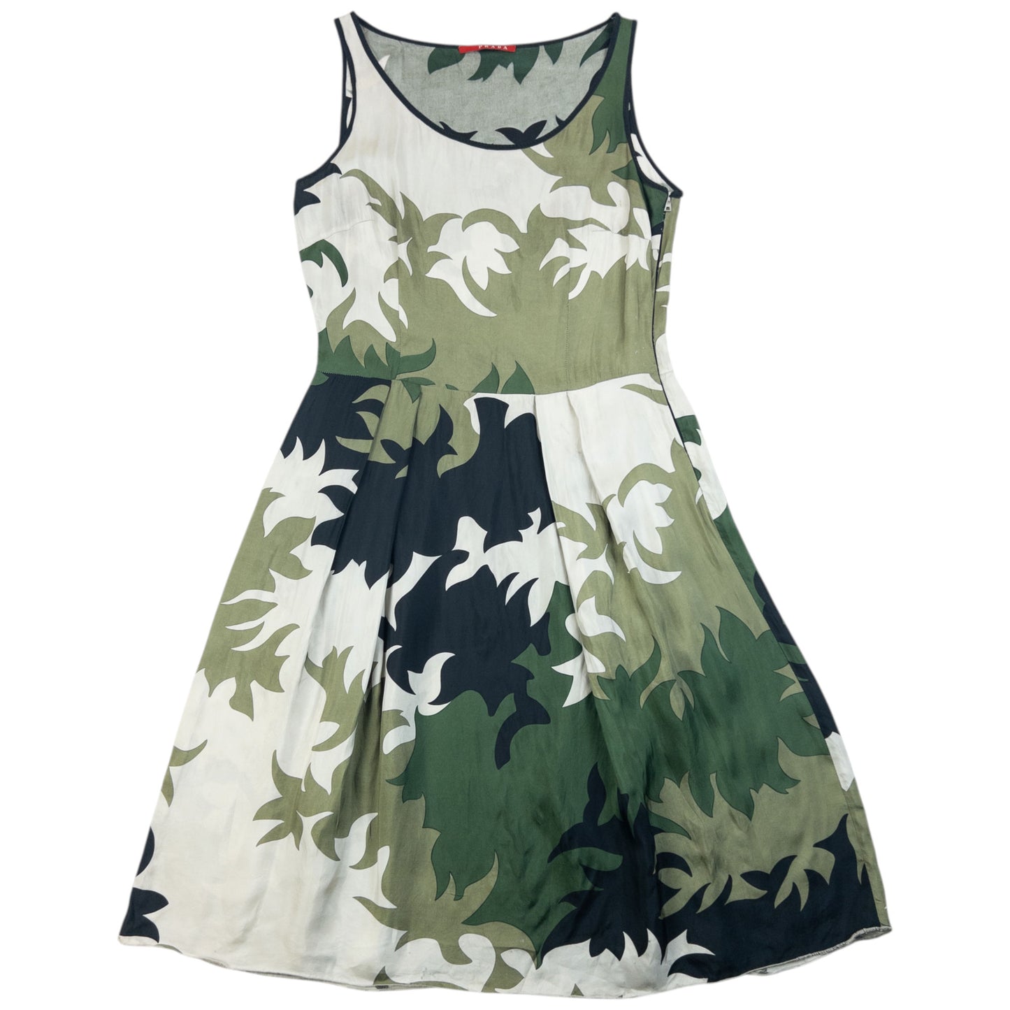Vintage 2007 Prada Lightweight Camo Pattern Dress Size M
