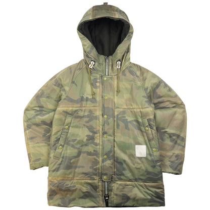 Vintage Final Home By Issey Miyake Fleece Lined Double Mesh Layer Camo Jacket Size S