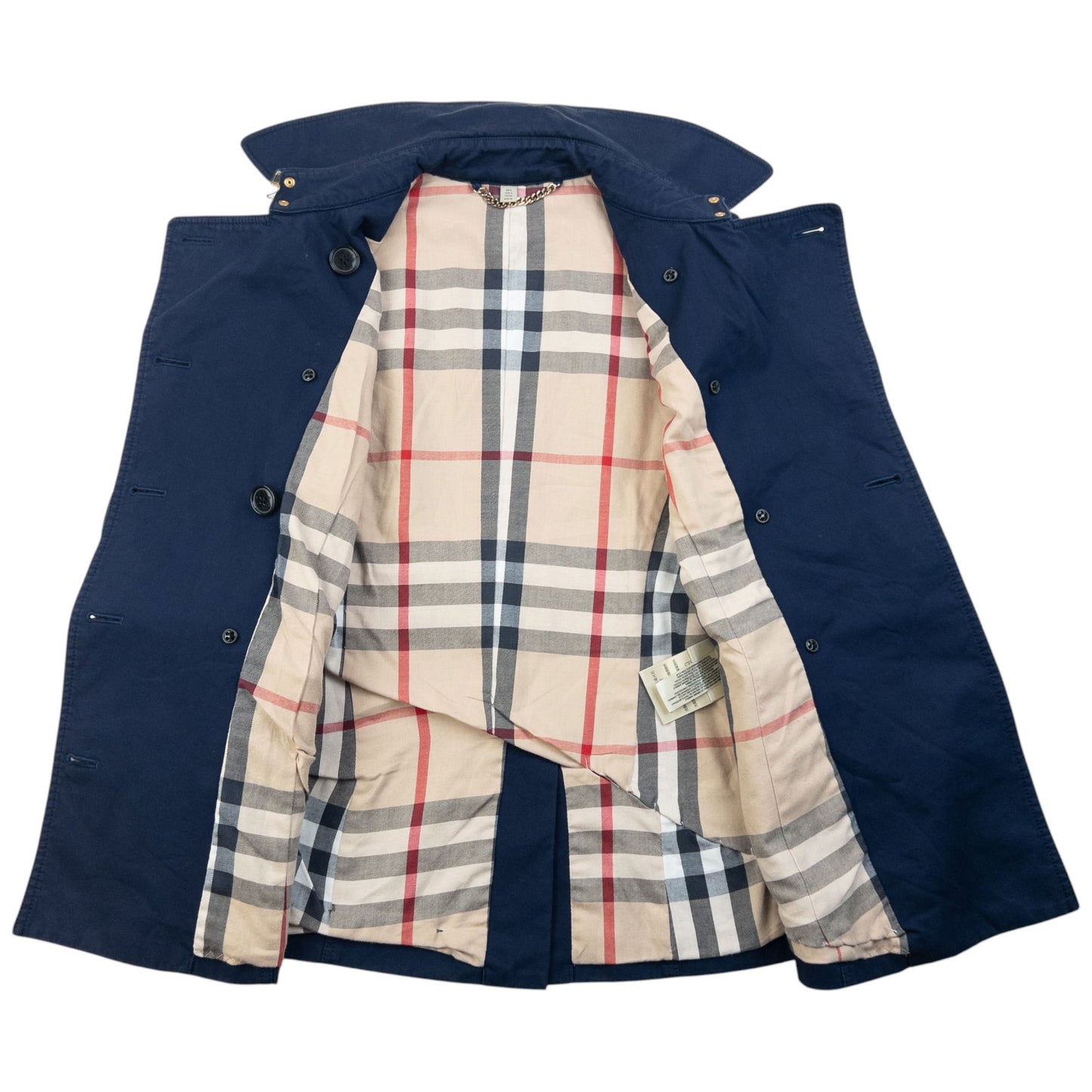 Vintage Burberry Nova Check Lined Belt Waist Jacket Womens Size M