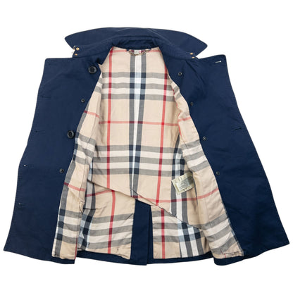 Vintage Burberry Nova Check Lined Belt Waist Jacket Womens Size M