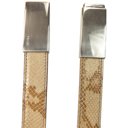 Vintage 2000s Prada Snakeskin Leather Belt Womens Size W25