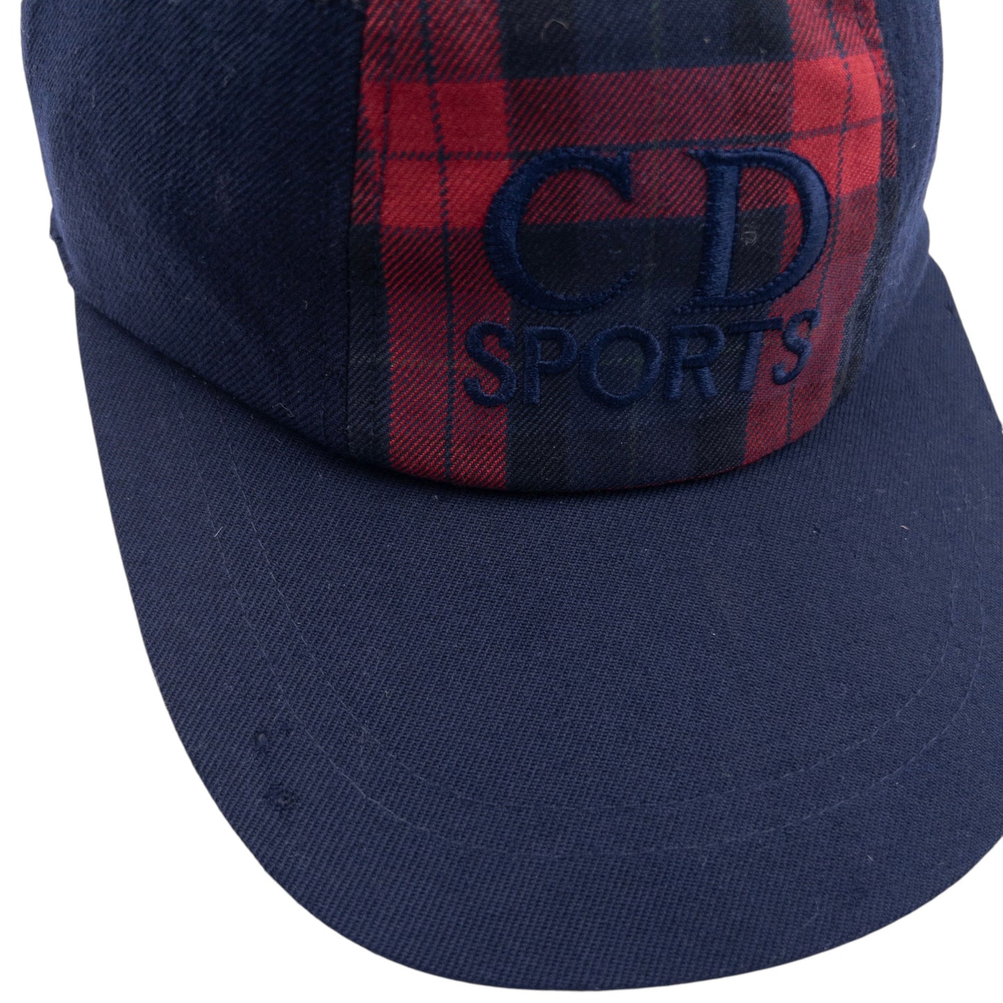 Vintage Dior Sports Embroidered Tartan Hat