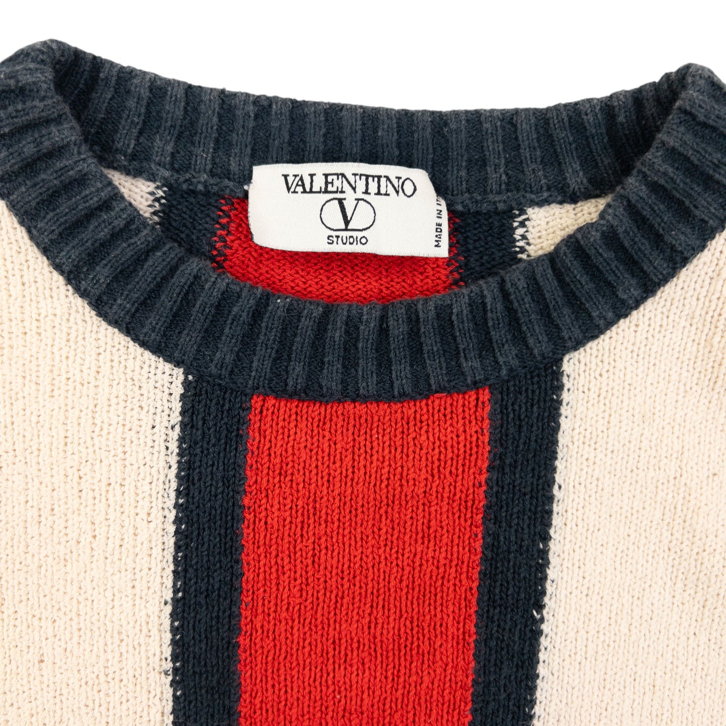 Vintage 90s Valentino Striped Jumper Size M