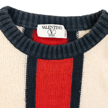 Vintage 90s Valentino Striped Jumper Size M