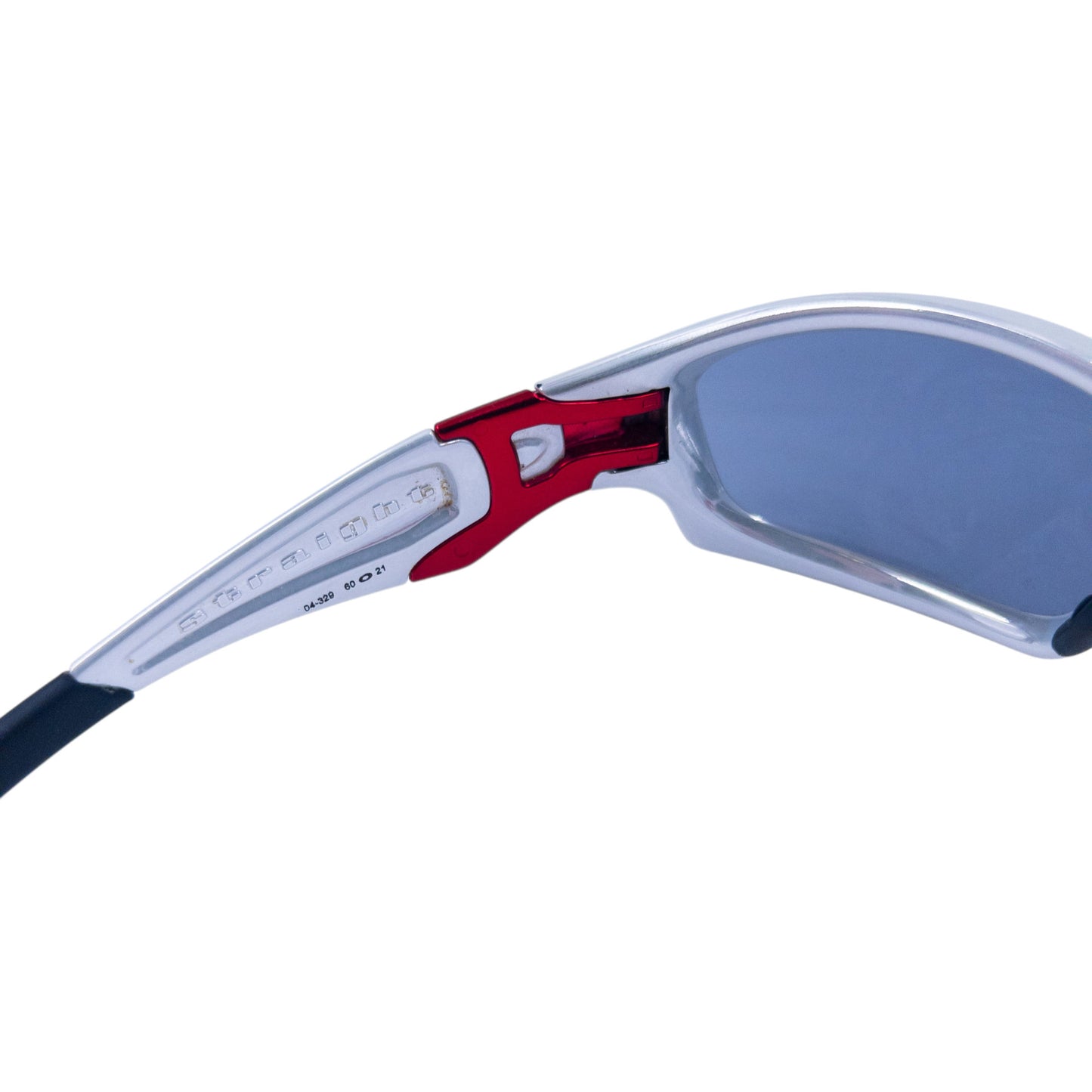 Vintage 2007 Oakley White Chrome Straight Jacket Sunglasses
