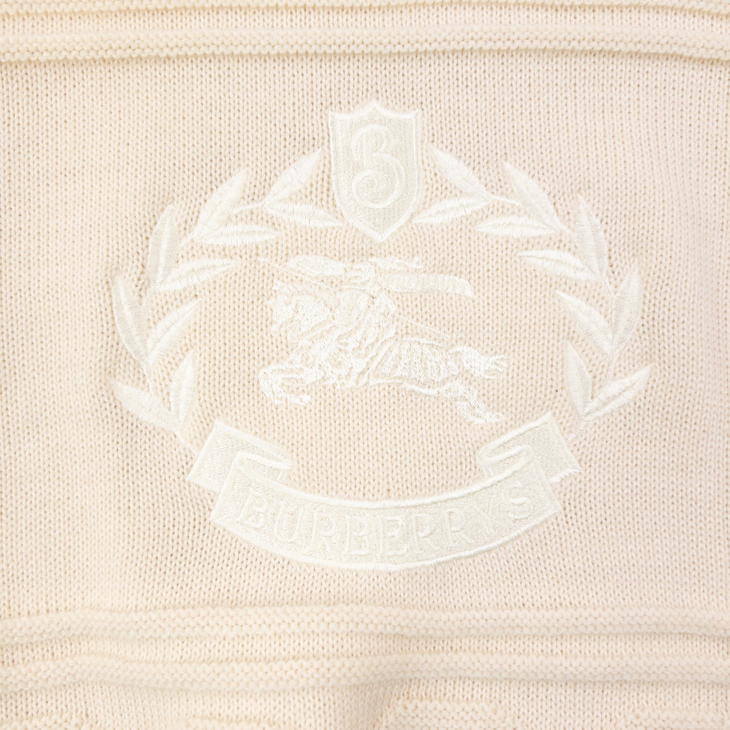 Vintage 90s Burberry Embroidered Wool Knit Jumper Size L