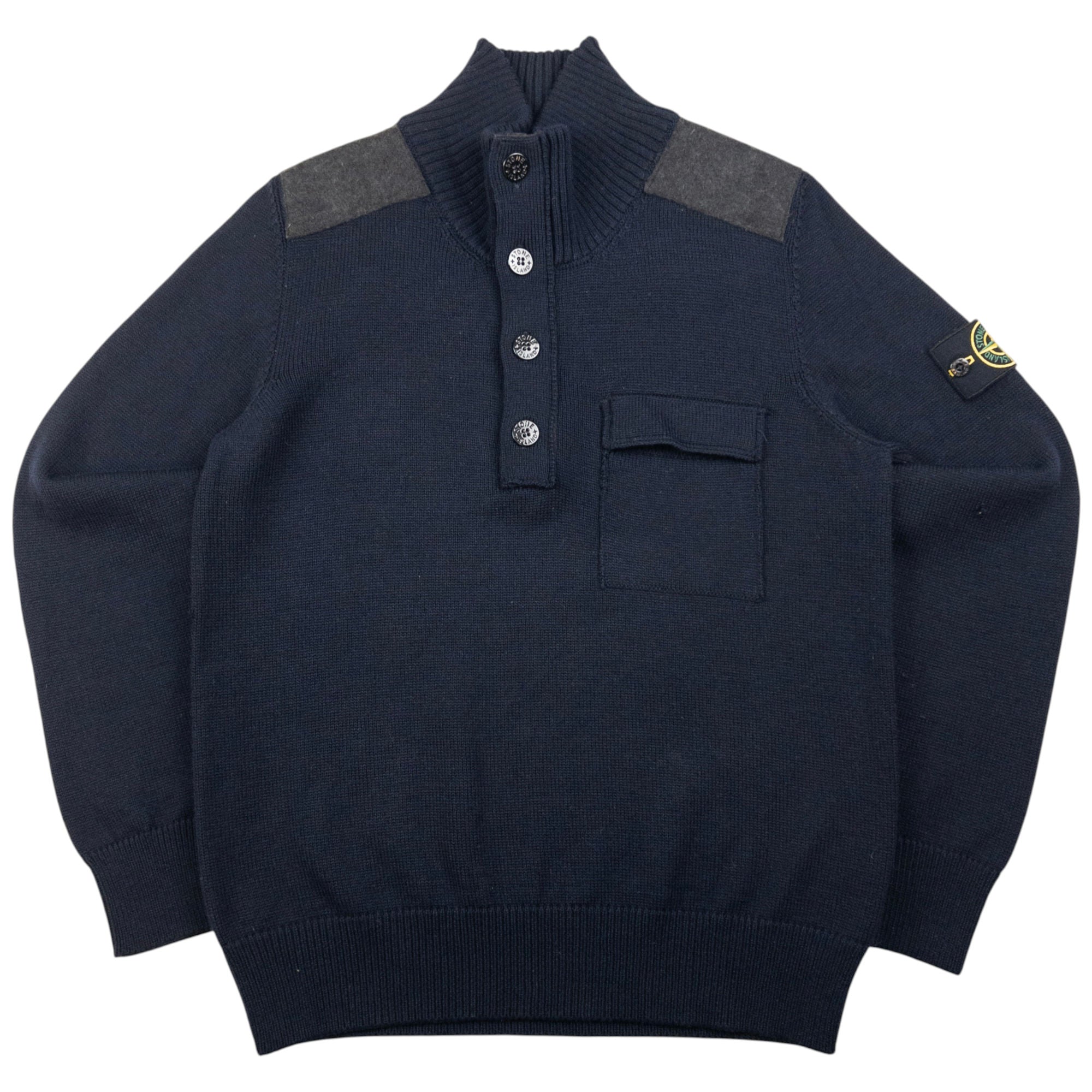 Vintage Stone Island Q Zip Turtleneck Jumper Size M