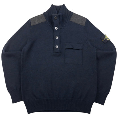 Vintage Stone Island Q Zip Turtleneck Jumper Size M