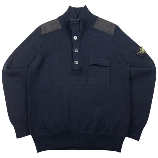 Vintage Stone Island Q Zip Turtleneck Jumper Size M