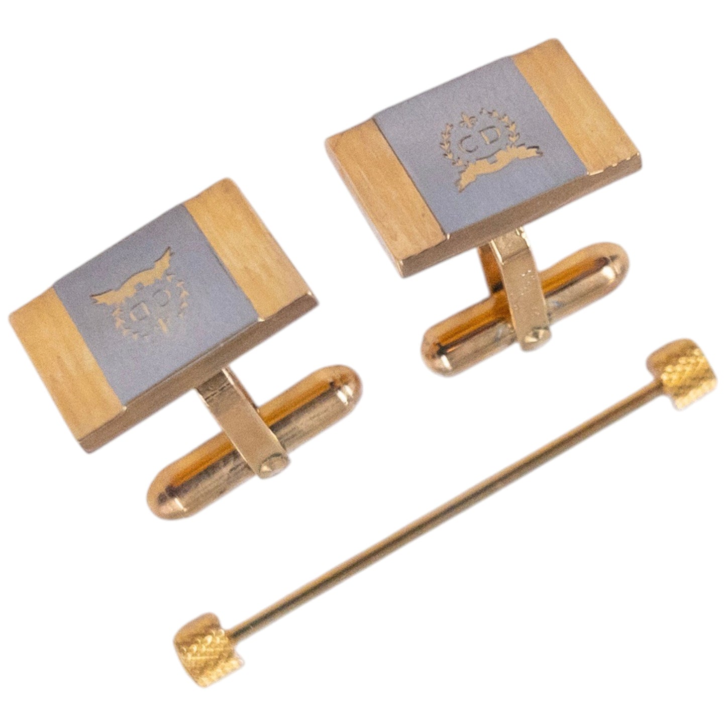Vintage Dior Cuff Links & Tie Pin Set