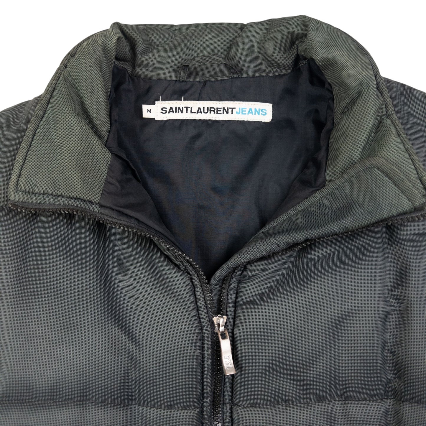 Vintage YSL Yves Saint Laurent Zip Up Puffer Jacket Size M