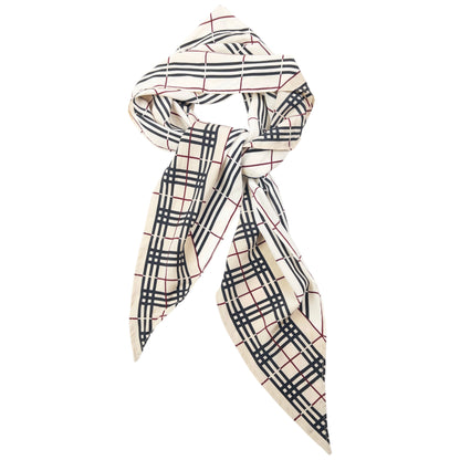 Vintage 2000s Burberry Nova Check Silk Scarf