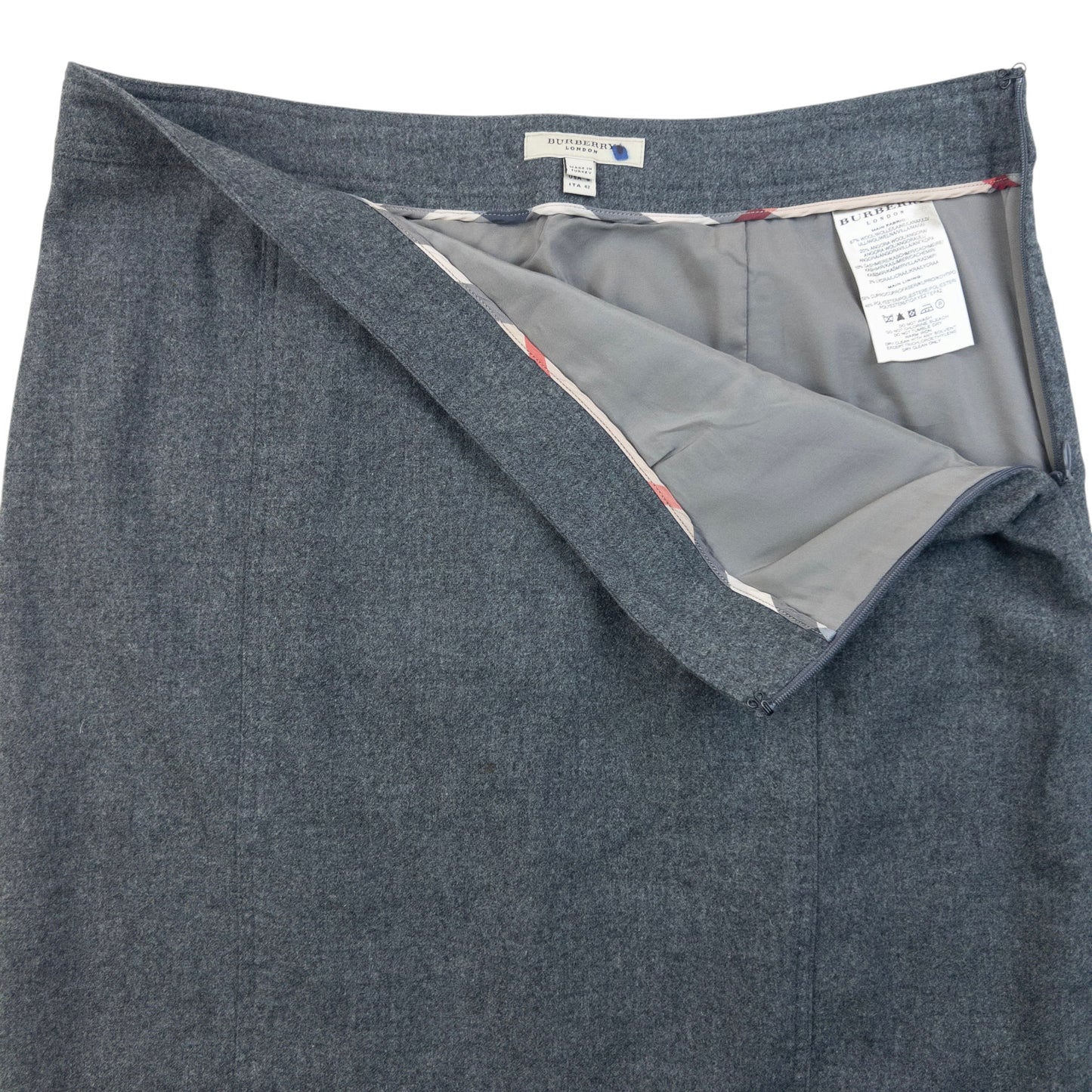 Vintage Burberry Wool Skirt Womens Size W30