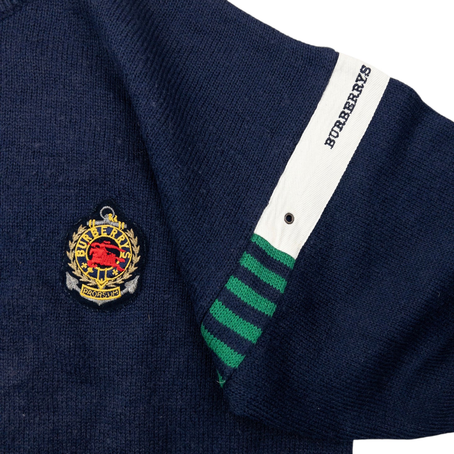 Vintage 90s Burberry Sailing Race Team Jumper Size M