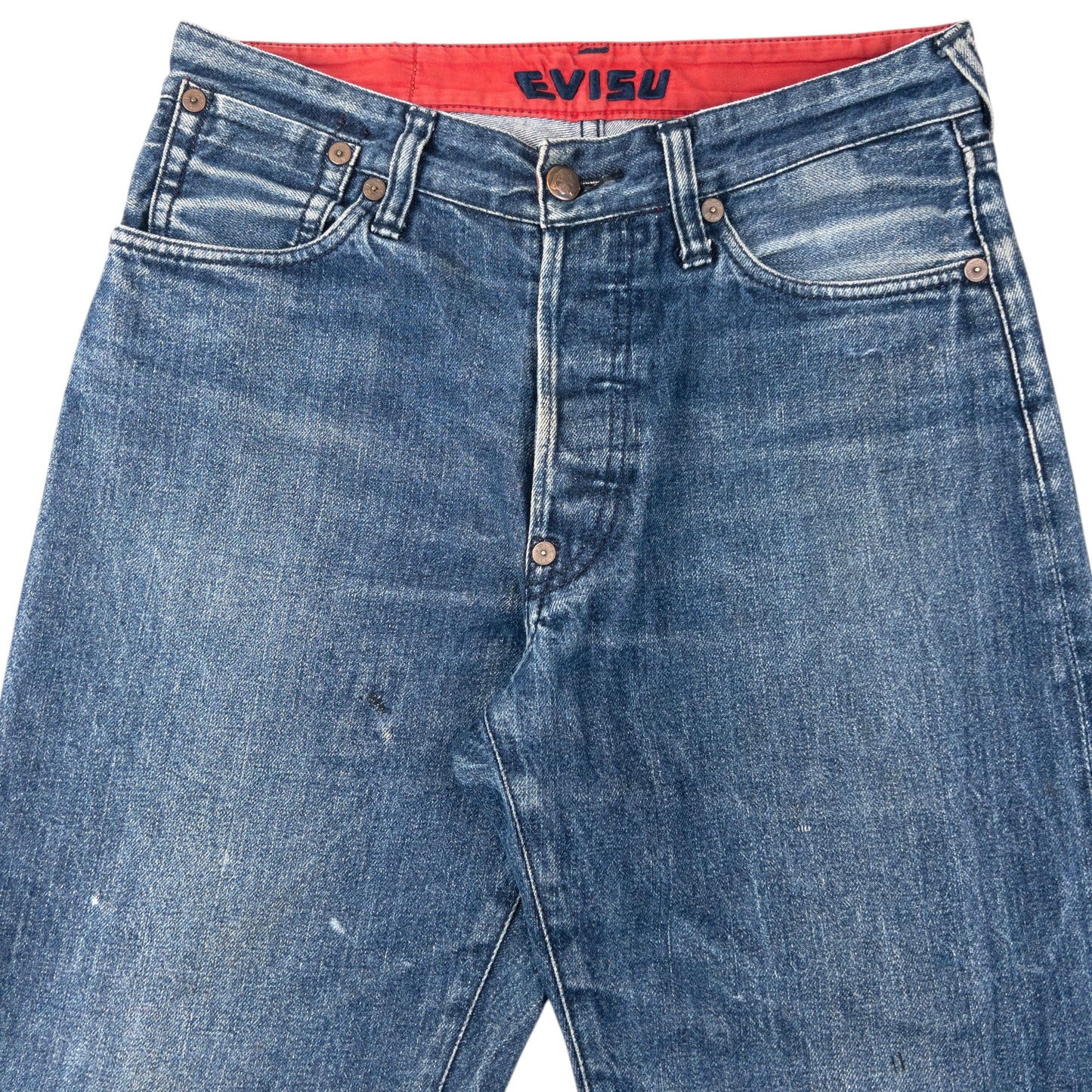 Vintage 2000s Evisu Embossed Double Gull Japanese Denim Jeans Size W30