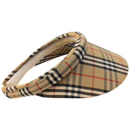 Vintage 2000s Burberry Nova Check Visor Hat Headband