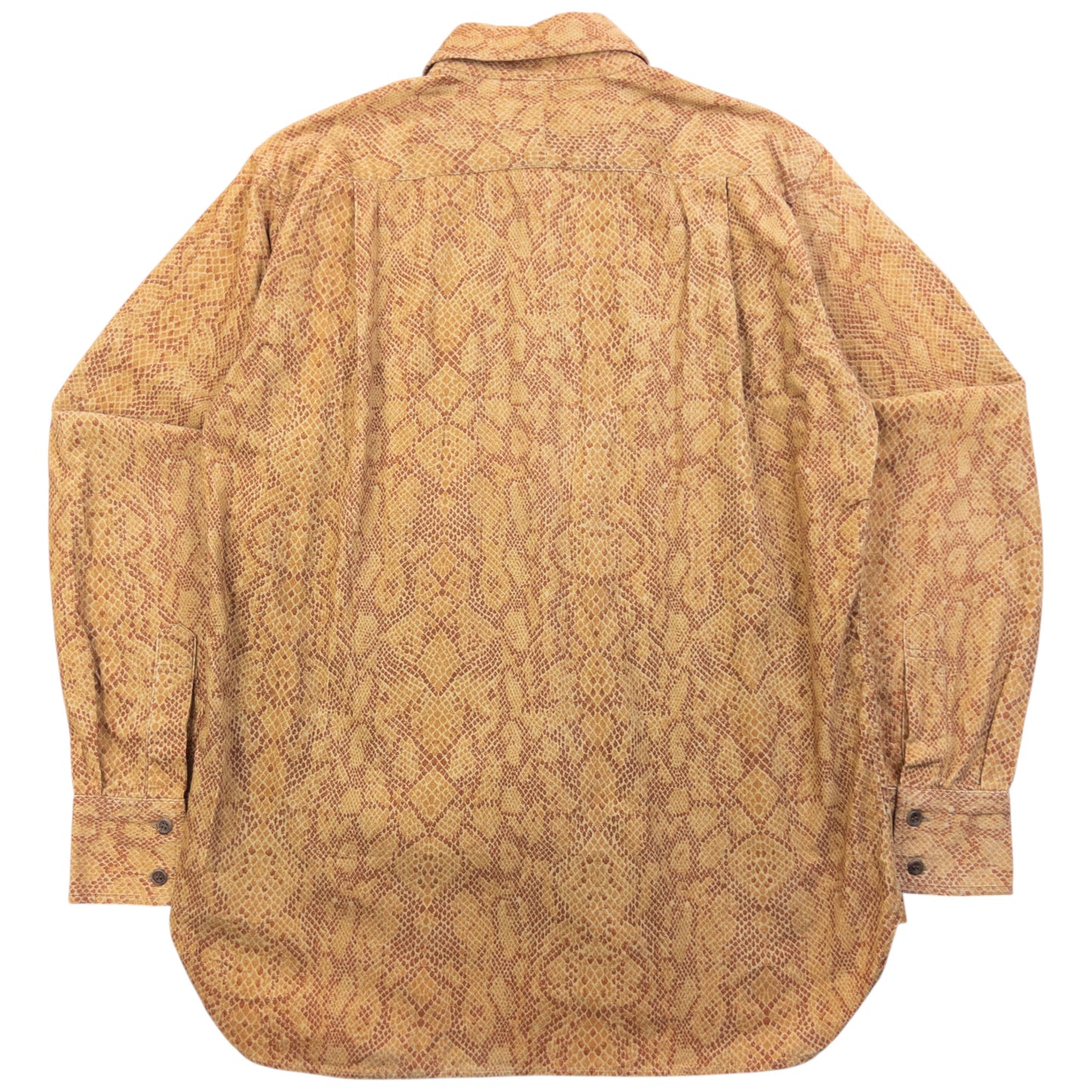 Vintage 2000s Yohji Yamamoto A.A.R Snake Print Long Sleeve Button Up Shirt Size S