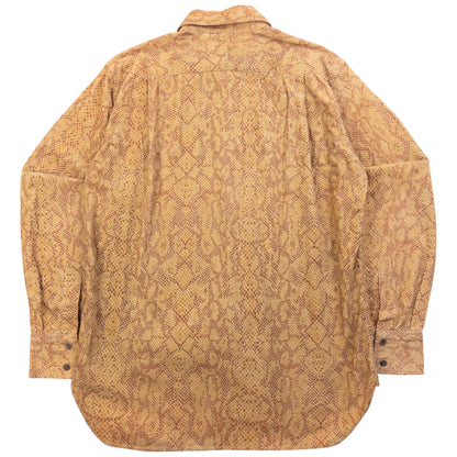 Vintage 2000s Yohji Yamamoto A.A.R Snake Print Long Sleeve Button Up Shirt Size S